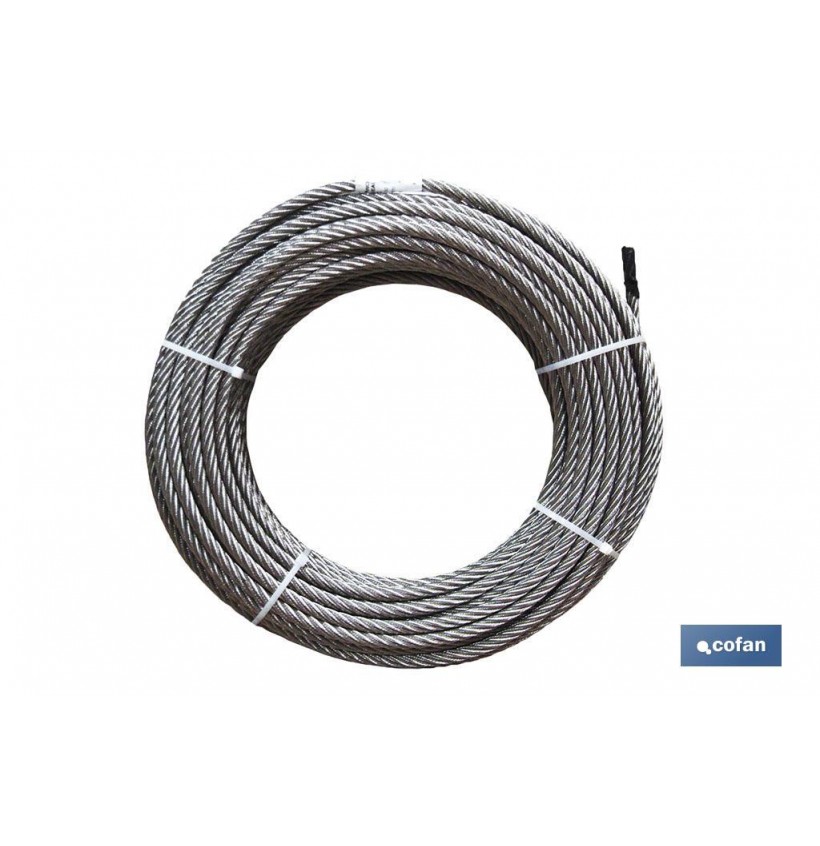 ROLLO CABLE GALVANIZADO 250 MTS. 6MM.
