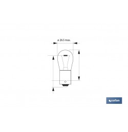LÁMPARA COFAN PY21W 12V (BA15s) AMBAR venta unitaria