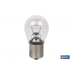 LÁMPARA COFAN P21W (BAU15S) 12V (DESCENTRADA)