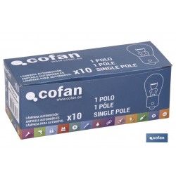 LÁMPARA COFAN P21W (BAU15s) 12V (Descentrada) venta unitaria