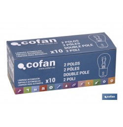 LÁMPARA COFAN 2 POLOS P21/5W (BAY15d) 12V venta unitaria