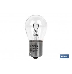 LÁMPARA COFAN 1 POLO P21W (BA15s) 24V venta unitaria