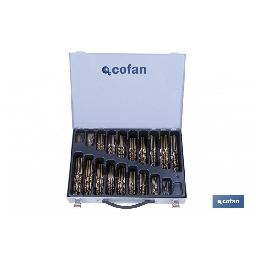 MALETIN SURTIDO BROCAS COBALTO 1-10 - 125 Unds.