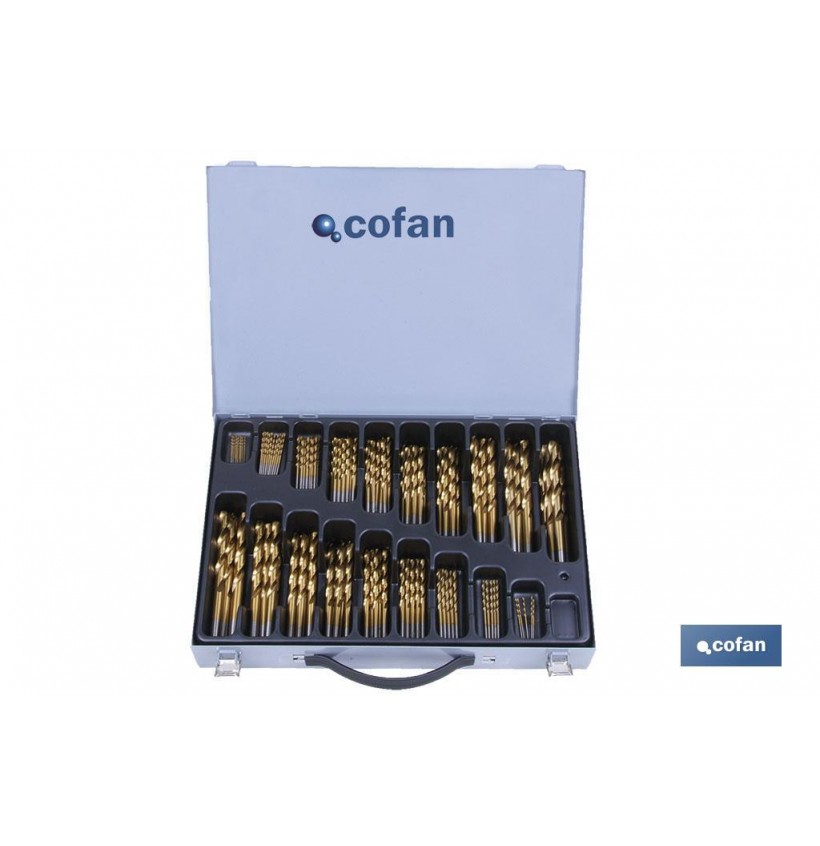 MALETIN SURTIDO BROCAS TITANIO 1-10 - 125 Unds.