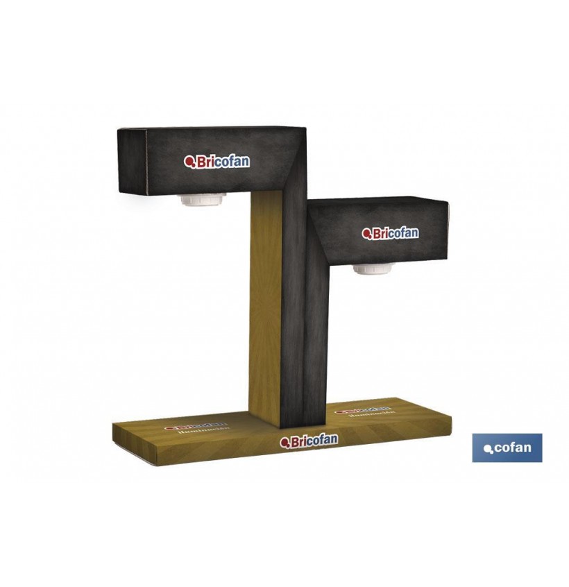EXPOSITOR ELECTRICO MOSTRADOR 2 GLOBOS E27