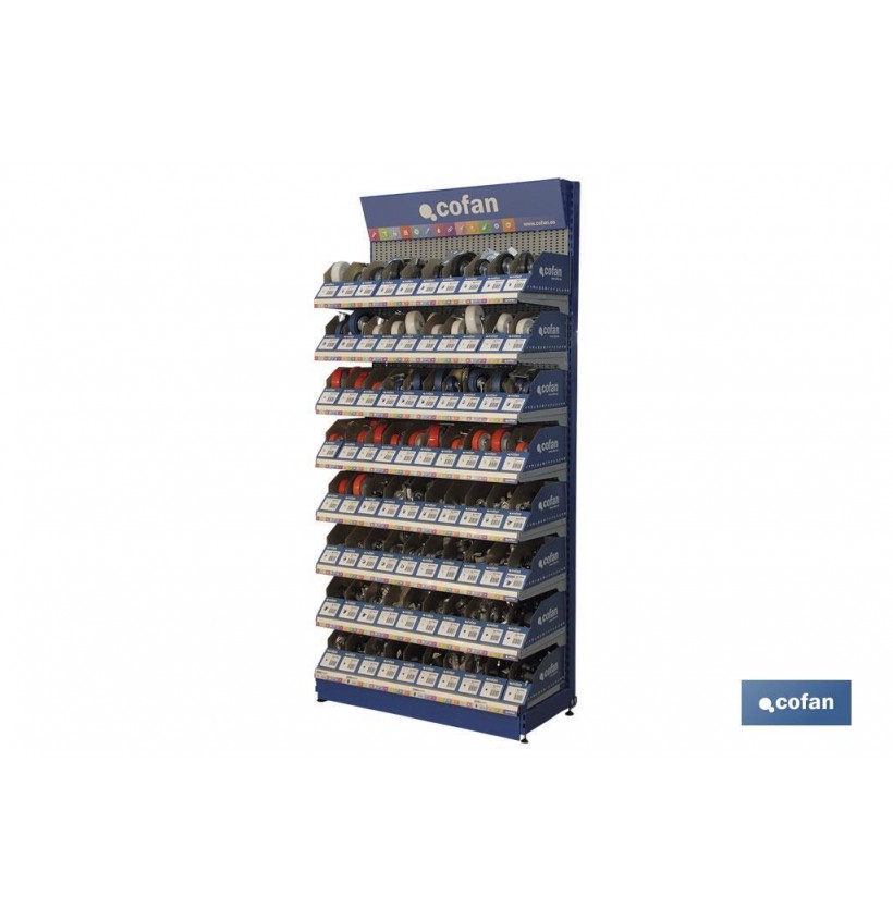 EXPOSITOR DE RUEDAS DE 80 GAVETAS