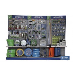 EXPOSITOR COMPLETO DE HERRAMIENTAS DE  JARDINERÍA