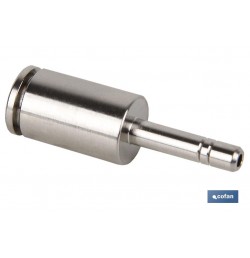 UNIÓN RECTA TUBO-ESPIGA LISA REDUCIDA LATÓN NIQ. M-14-10