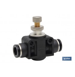 REGULADOR DE FLUJO UNIDIRECCIONAL EN LINEA TUBO-TUBO D-12