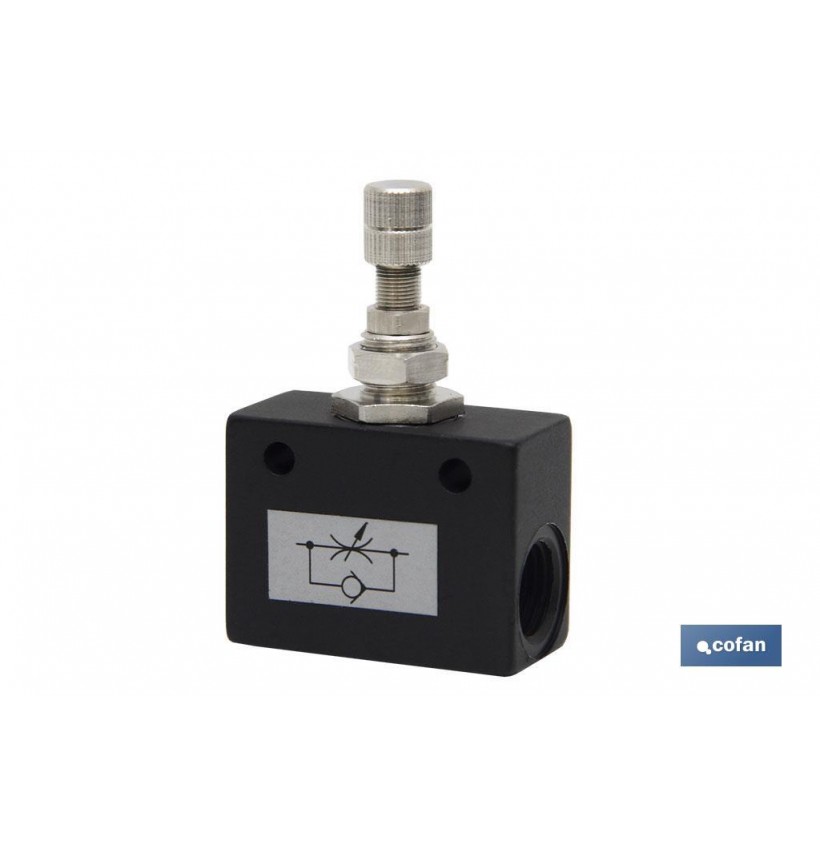 REGULADOR DE FLUJO UNIDIRECCIONAL EN LINEA H-H R-3/8