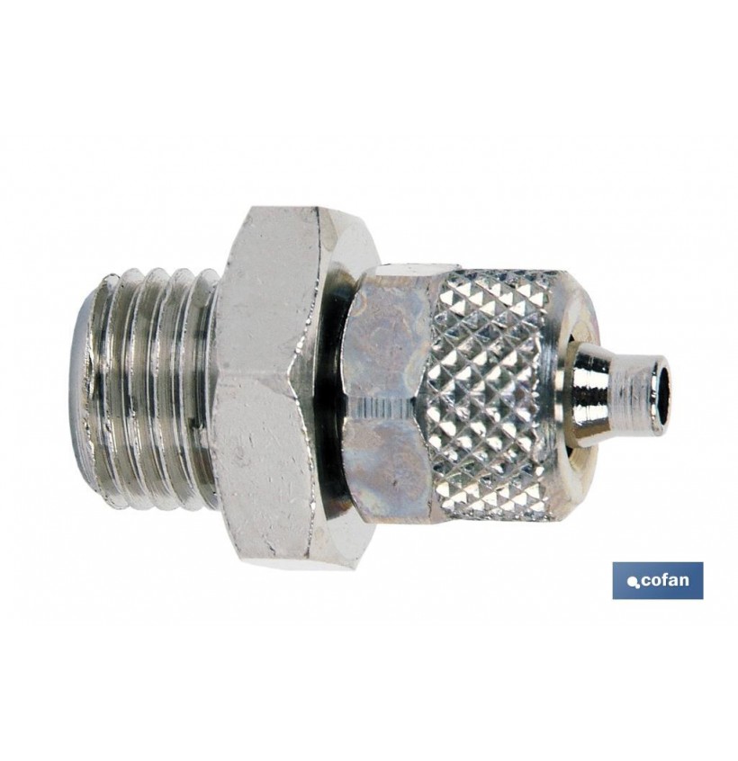 RECTO MACHO ROSCA METRICA T6/4 - M12X1