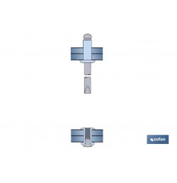 REMACHE ACERO INOX. A-2  3 X 10 MM