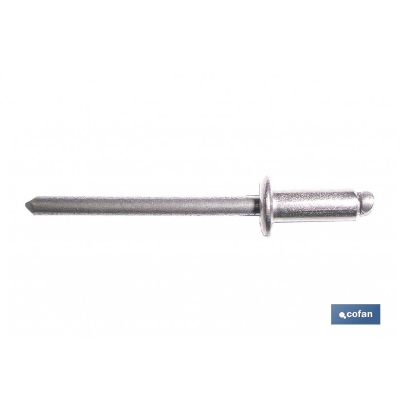 REMACHE ACERO INOX. A-2  3.2 X 08 MM