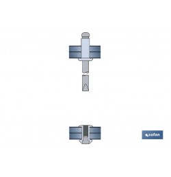 REMACHE ACERO  4 X 14 MM