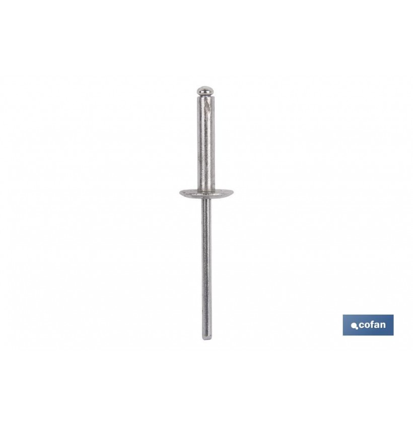 REMACHE ALUMINIO ALA ANCHA D-14   M-4,8X08