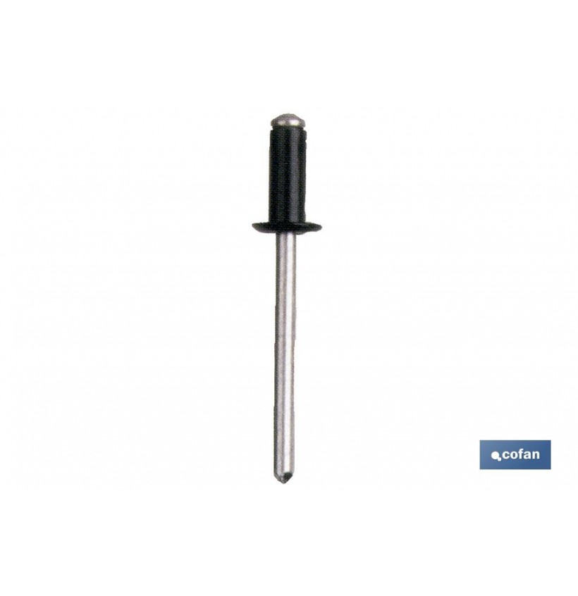 REMACHE ALUMINIO NORMAL NEGRO 4 X 10 MM