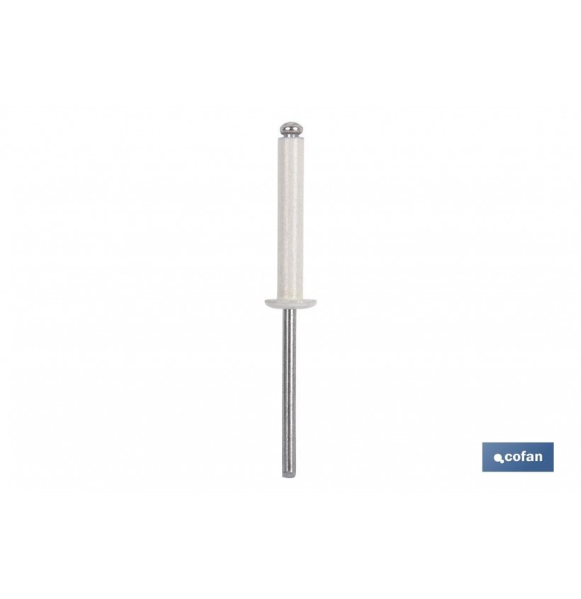 REMACHE ALUMINIO NORMAL BLANCO 4 X 16 MM