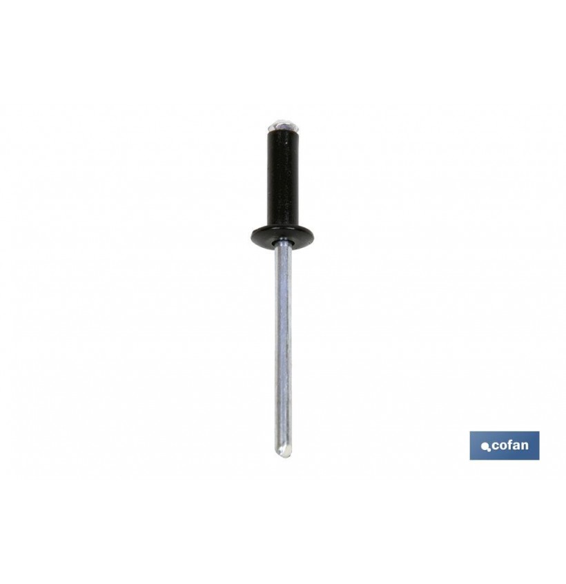 REMACHE DE FLOR NEGRO 4.8 X 16 MM