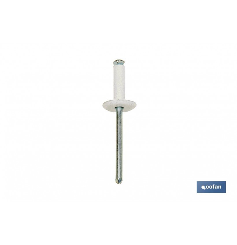 REMACHE FLOR ALA ANCHA 4X16 BLANCO