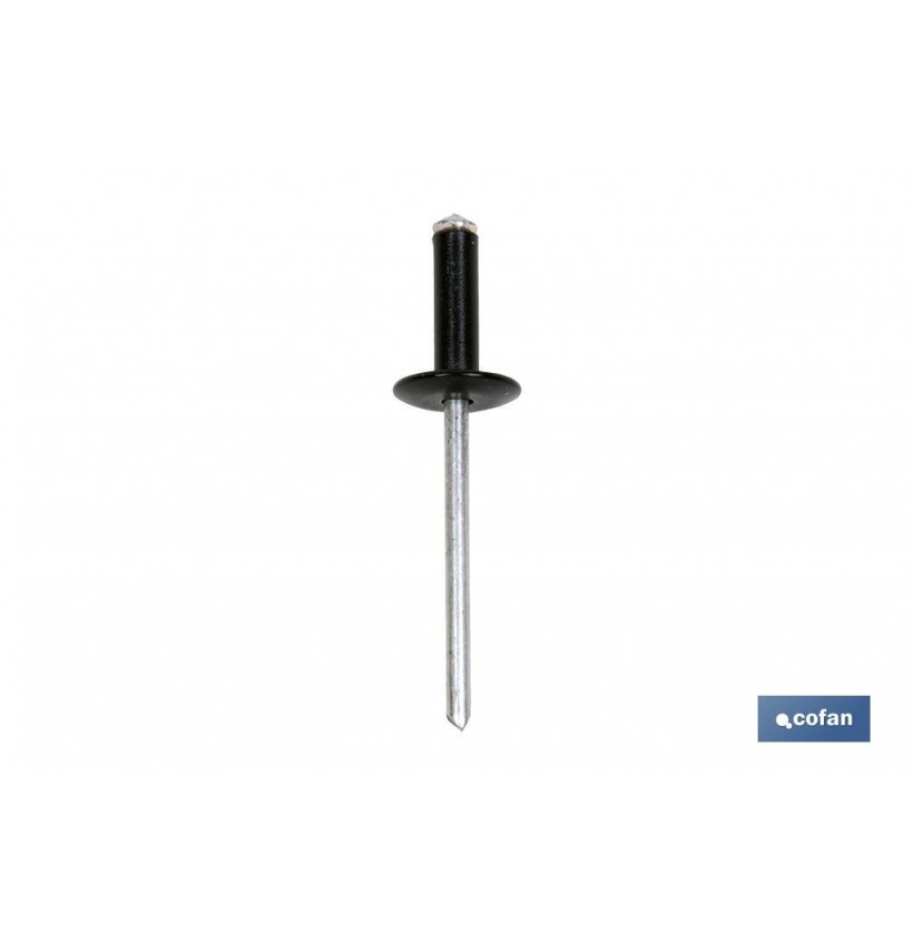 REMACHE DE FLOR C. ANCHA NEGRO 4.8X21mm.