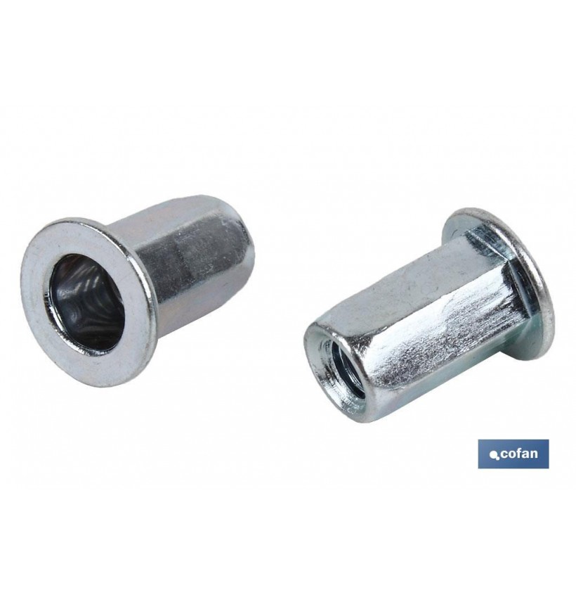 TUERCAS REMACHABLES HEXAG. ANCHAS M6