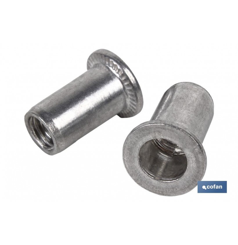 TUERCAS REMACHABLES ALUMINIO ANCHA M-4