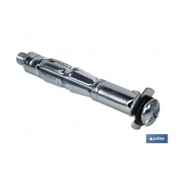 ANCLAJE METÁLICO PARA MATERIALES HUECOS MÁX. 30 MM TORNILLO M4 X 47 MM Ø8 MM