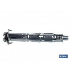 ANCLAJE METÁLICO PARA MATERIALES HUECOS MÁX. 25 MM TORNILLO M6 X 46 MM Ø12 MM