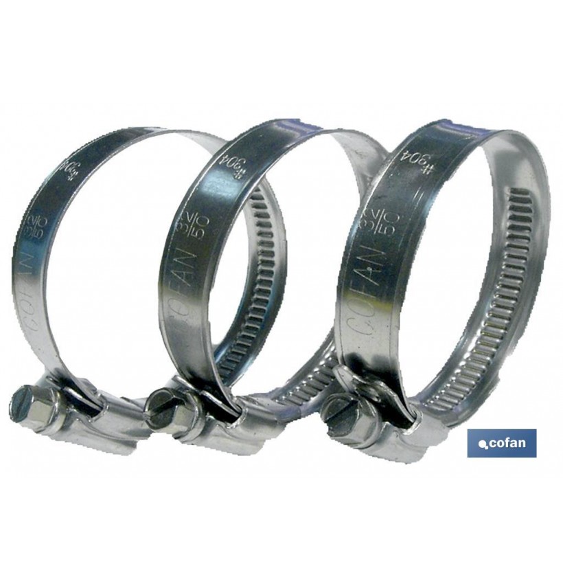 ABRAZADERA INOX A-2 BANDA 9mm  20-32