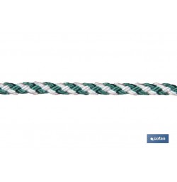 CARRETE CUERDA TR. HELICOIDAL 6 MM 200 MTS BCO/VDE