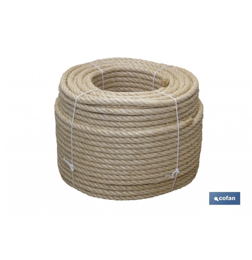 CUERDA SISAL 4 CABOS 12 MM 100 MTS NATURAL