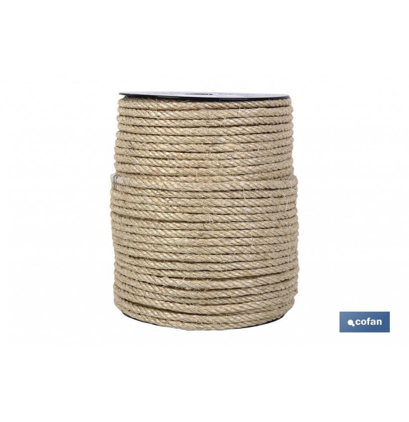 CUERDA SISAL 4 CABOS 14 MM 50 MTS NATURAL