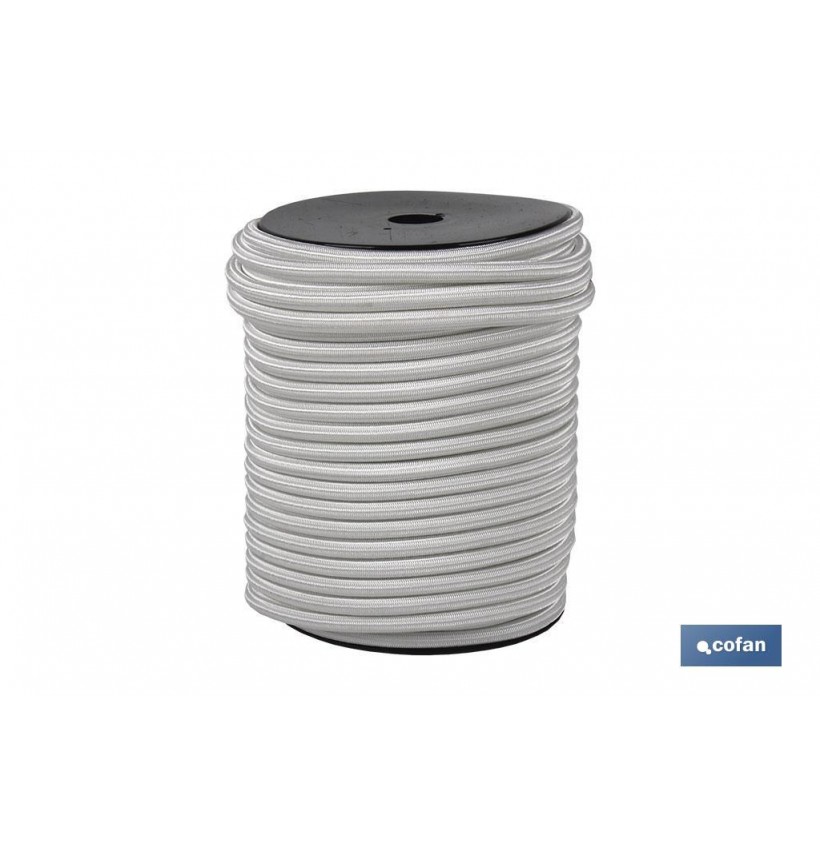 CUERDA ELASTICA (Látex 1ª) 6MM 100 M. BCO