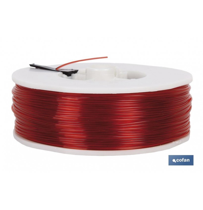BLISTER HILO DE SEDAL 0.9 MM 100 MTS ROJO