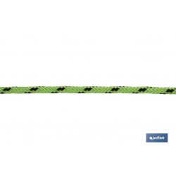 CORDÓN TRENZADO HIPPIE VERDE/NEGRO 3MM X 25 M