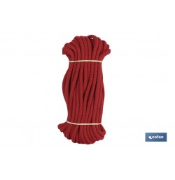 MADEJA CUERDA TRENZADA POLI 8MM 10M ROJO