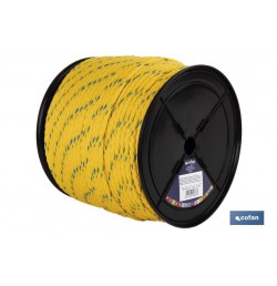 CARRETE CUERDA NÁUTICA MULTIUSOS 10 MM 100 M AMARILLO/AZUL