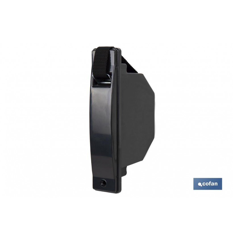 RECOGEDOR CINTA PERSIANA COMPACTO NEGRO 14 MM