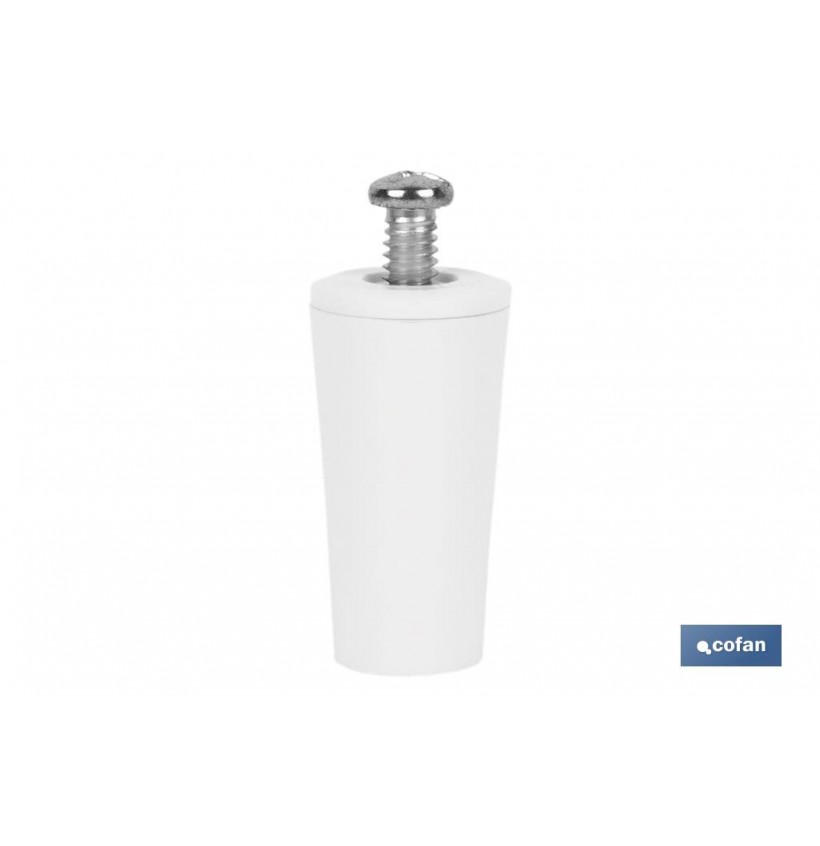 TOPE PERSIANA 40 MM BLANCO CON TORNILLO M-6
