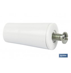TOPE PERSIANA 40 MM BLANCO CON TORNILLO M-6