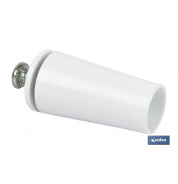 TOPE PERSIANA 40 MM BLANCO CON TORNILLO M-6