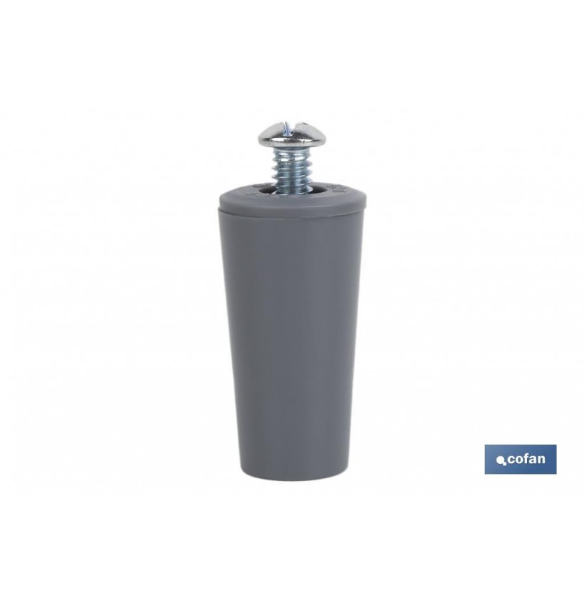 TOPE PERSIANA 40 MM GRIS CON TORNILLO M-6
