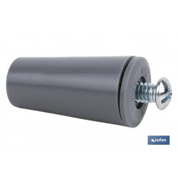 TOPE PERSIANA 40 MM GRIS CON TORNILLO M-6