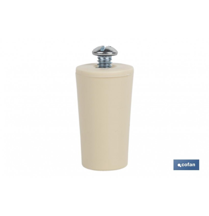 TOPE PERSIANA 40 MM MARFIL CON TORNILLO M-6