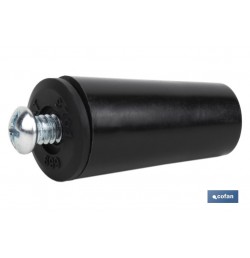 TOPE PERSIANA 40 MM NEGRO CON TORNILLO M-6