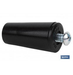 TOPE PERSIANA 40 MM NEGRO CON TORNILLO M-6 VENTA UNITARIA