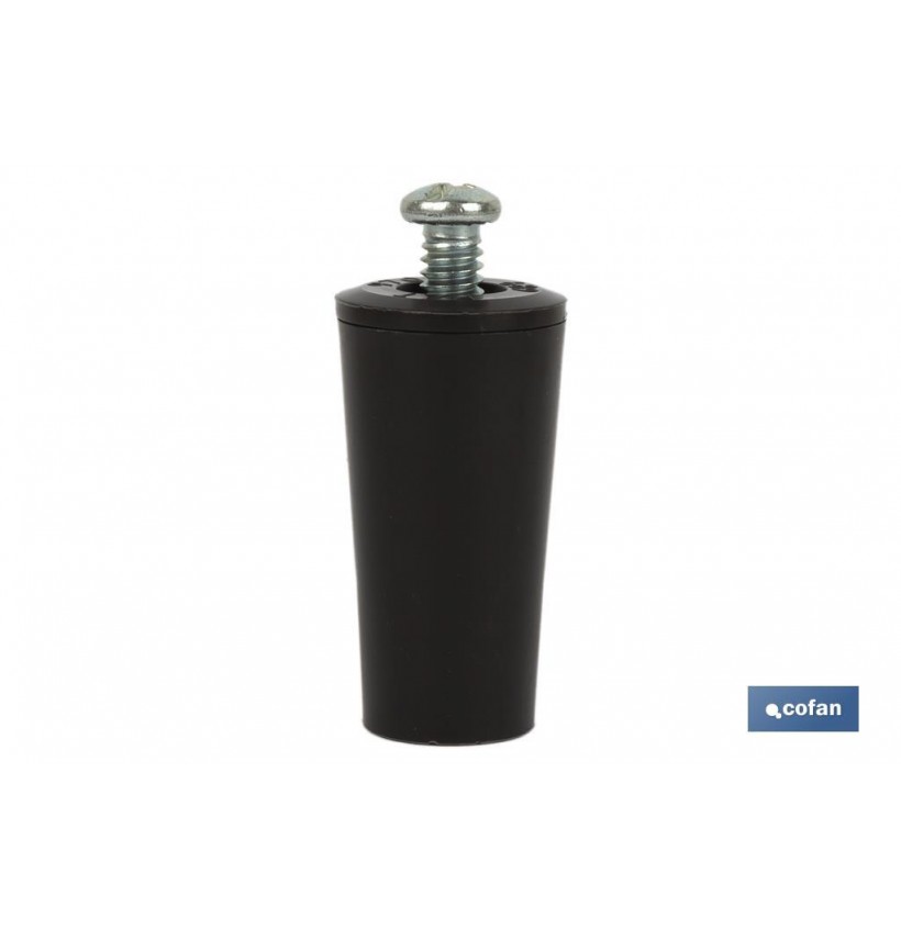 TOPE PERSIANA 40 MM MARRÓN CON TORNILLO M-6
