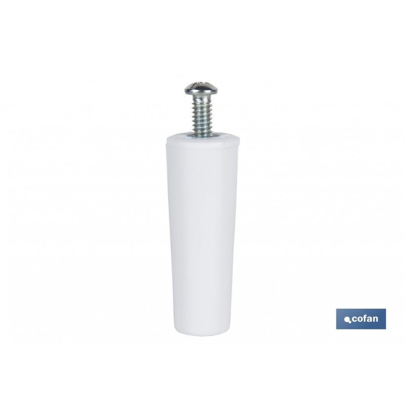 TOPE PERSIANA 60 MM BLANCO CON TORNILLO M-6 VENTA UNITARIA
