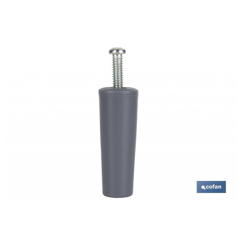 TOPE PERSIANA 60 MM GRIS CON TORNILLO M-6 VENTA UNITARIA