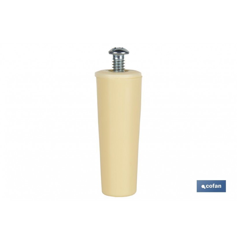 TOPE PERSIANA 60 MM MARFIL CON TORNILLO M-6 VENTA UNITARIA